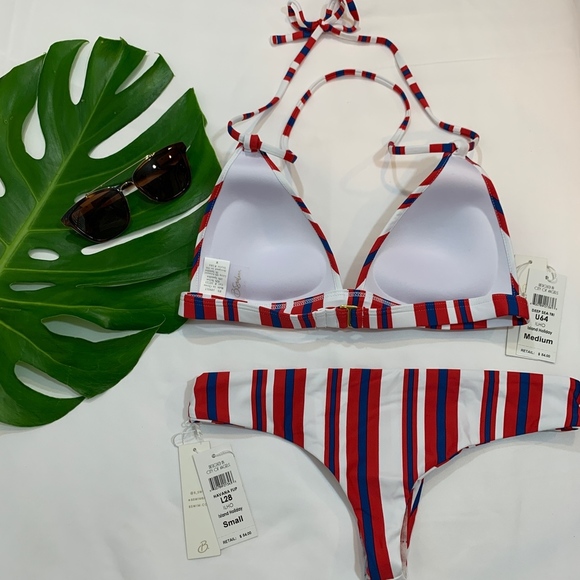NWT B. Swim PUSHUP Bikini Top + Brazilian Bottom 2PC SET Small Medium Large‎ XL - Picture 2 of 8